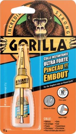 Gorilla Super Glue Avec Pinceau Et Embout 8 Gorilla Super Glue Avec Pinceau Et Embout -Randonnée Et Camping colle ultra forte super glue gorilla avec pinceau