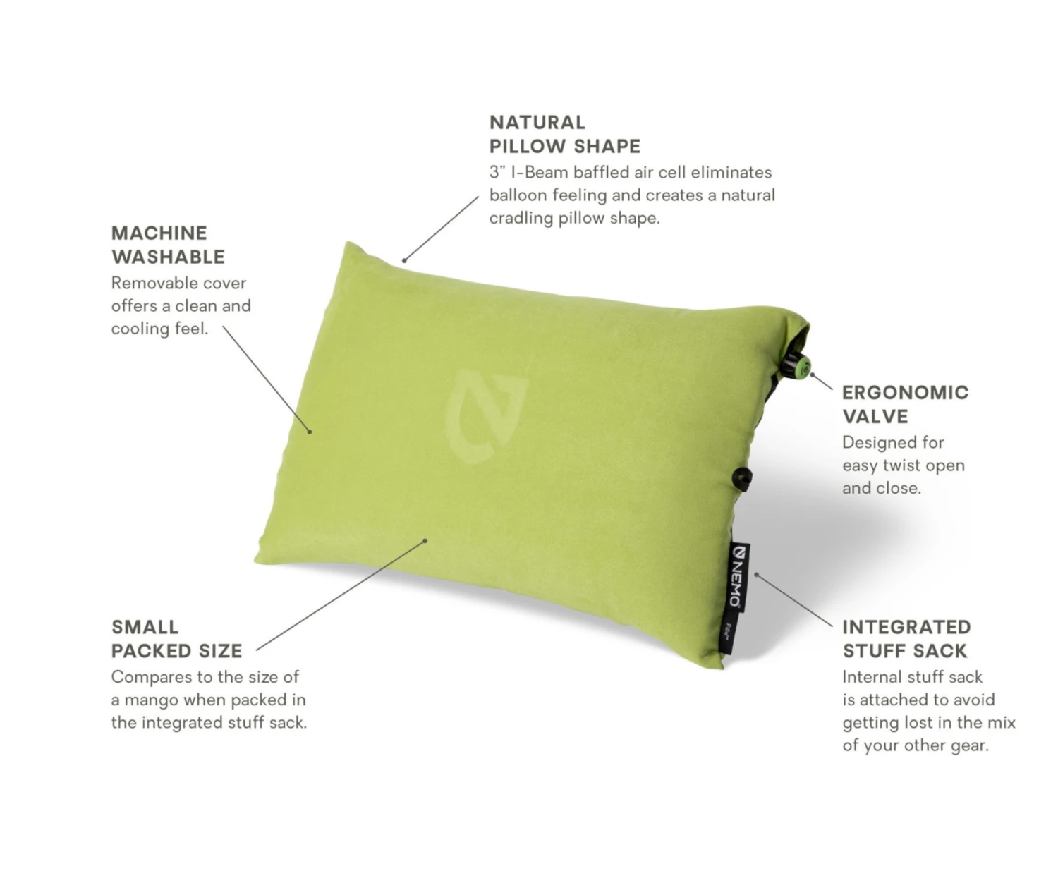 NEMO EQUIPMENT Oreiller Nemo Fillo 8 NEMO EQUIPMENT Oreiller Nemo Fillo – Image 6