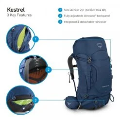 Osprey Kestrel 38 -Randonnée Et Camping sac a dos osprey kestrel 38 19